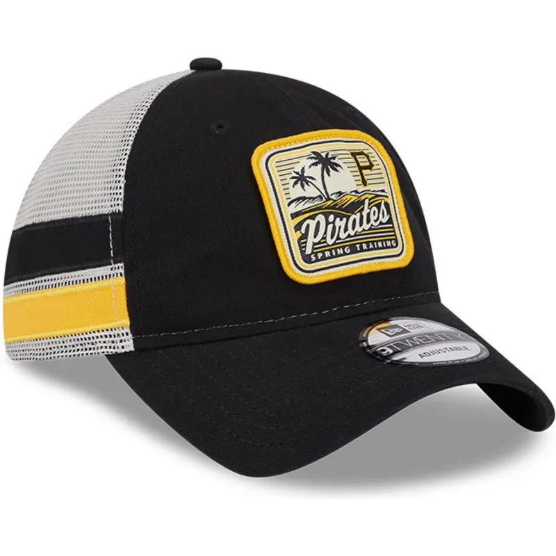 lippikset-kaareva-rekka-musta-snapback-9twenty-stripe-pittsburgh-pirates-mlb-new-era