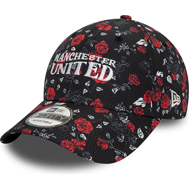 lippikset-kaareva-musta-saadettava-nauha-9forty-floral-all-over-print-manchester-united-football-club-premier-league-new-era