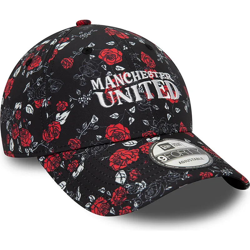 lippikset-kaareva-musta-saadettava-nauha-9forty-floral-all-over-print-manchester-united-football-club-premier-league-new-era