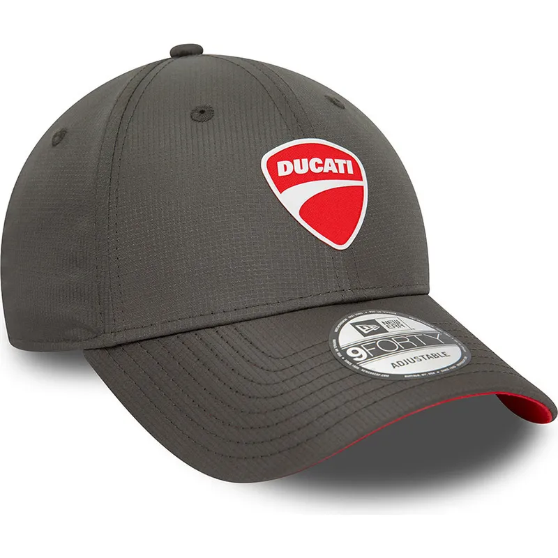 lippikset-kaareva-musta-saadettava-nauha-9forty-ripstop-ducati-motor-motogp-new-era
