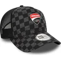 lippikset-kaareva-rekka-musta-snapback-9forty-a-frame-all-over-print-check-ducati-motor-motogp-new-era