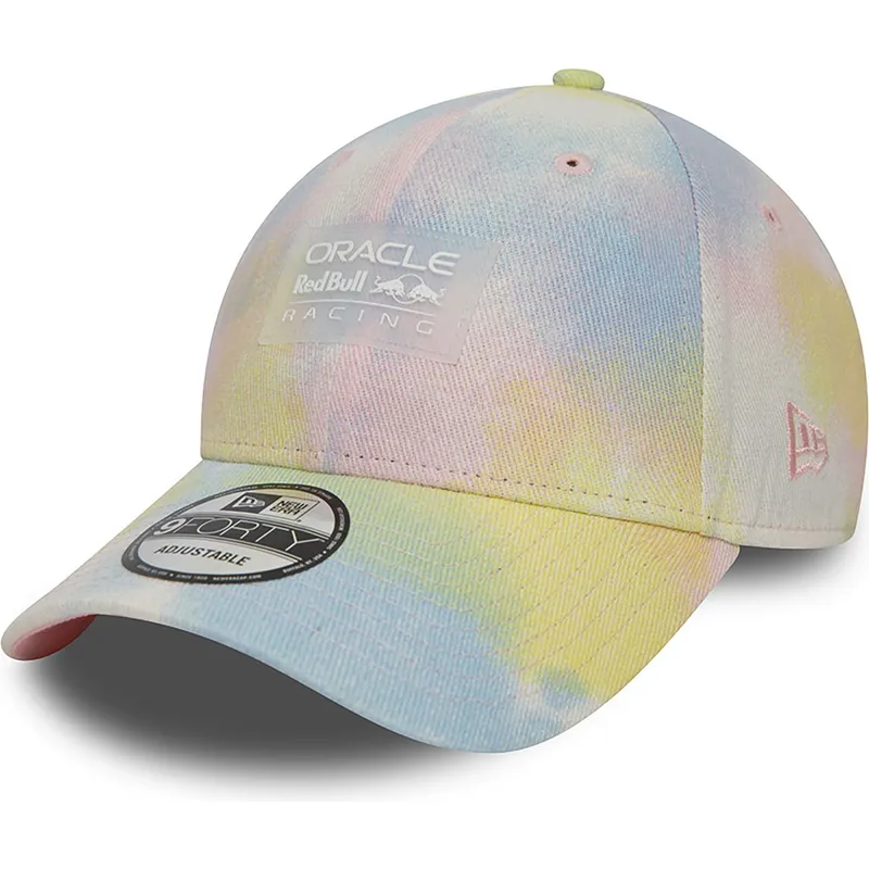 lippikset-kaareva-monivarinen-snapback-9forty-tie-dye-denim-red-bull-racing-formula-1-new-era
