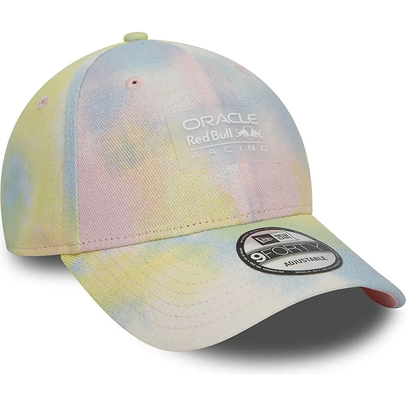 lippikset-kaareva-monivarinen-snapback-9forty-tie-dye-denim-red-bull-racing-formula-1-new-era