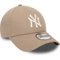 lippikset-kaareva-ruskea-saadettava-nauha-9forty-league-essential-new-york-yankees-mlb-new-era