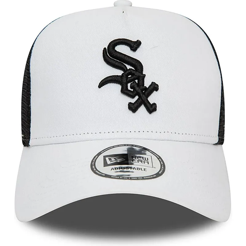 lippikset-kaareva-rekka-valkoinen-snapback-a-frame-league-essential-chicago-white-sox-mlb-new-era
