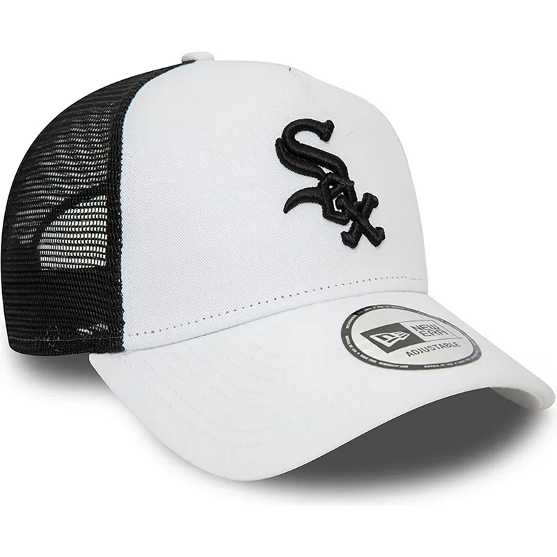 lippikset-kaareva-rekka-valkoinen-snapback-a-frame-league-essential-chicago-white-sox-mlb-new-era