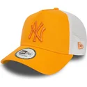 lippikset-kaareva-rekka-oranssi-snapback-a-frame-league-essential-new-york-yankees-mlb-new-era