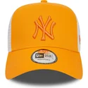 lippikset-kaareva-rekka-oranssi-snapback-a-frame-league-essential-new-york-yankees-mlb-new-era