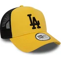 lippikset-kaareva-rekka-keltainen-snapback-a-frame-league-essential-los-angeles-dodgers-mlb-new-era
