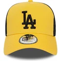 lippikset-kaareva-rekka-keltainen-snapback-a-frame-league-essential-los-angeles-dodgers-mlb-new-era
