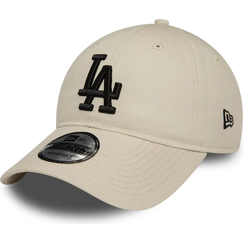 lippikset-kaareva-beige-saadettava-nauha-9twenty-league-essential-los-angeles-dodgers-mlb-new-era