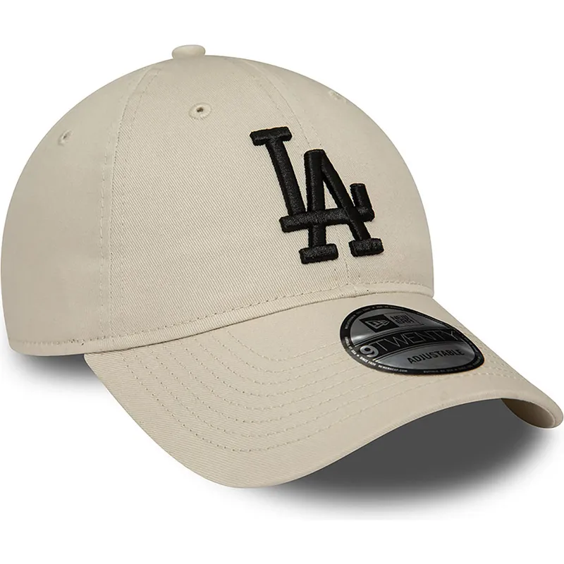 lippikset-kaareva-beige-saadettava-nauha-9twenty-league-essential-los-angeles-dodgers-mlb-new-era