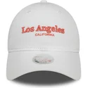 lippikset-kaareva-valkoinen-saadettava-nauha-9twenty-wordmark-los-angeles-california-new-era