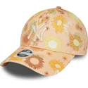 lippikset-kaareva-oranssi-saadettava-nauha-9forty-floral-all-over-print-new-york-yankees-mlb-new-era