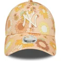 lippikset-kaareva-oranssi-saadettava-nauha-9forty-floral-all-over-print-new-york-yankees-mlb-new-era