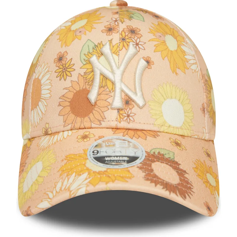 lippikset-kaareva-oranssi-saadettava-nauha-9forty-floral-all-over-print-new-york-yankees-mlb-new-era