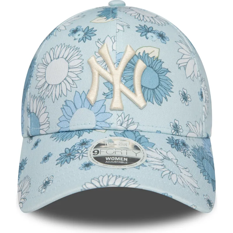 lippikset-kaareva-sininen-saadettava-nauha-9forty-floral-all-over-print-new-york-yankees-mlb-new-era