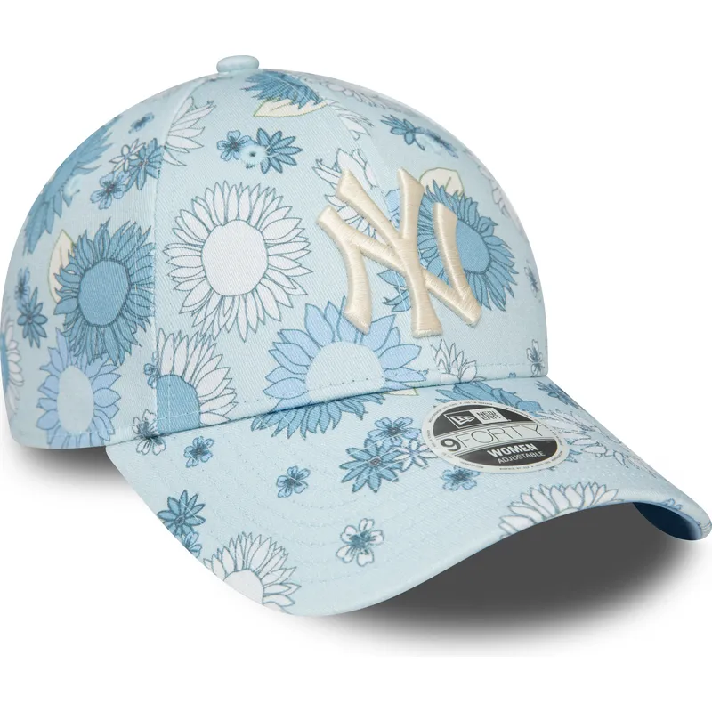 lippikset-kaareva-sininen-saadettava-nauha-9forty-floral-all-over-print-new-york-yankees-mlb-new-era