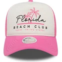 lippikset-kaareva-rekka-vaaleanpunainen-snapback-a-frame-foam-front-florida-beach-club-new-era