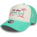 lippikset-kaareva-rekka-vihrea-snapback-a-frame-foam-front-miami-surf-club-florida-new-era