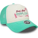 lippikset-kaareva-rekka-vihrea-snapback-a-frame-foam-front-miami-surf-club-florida-new-era