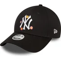 lippikset-kaareva-musta-saadettava-nauha-9forty-flower-new-york-yankees-mlb-new-era