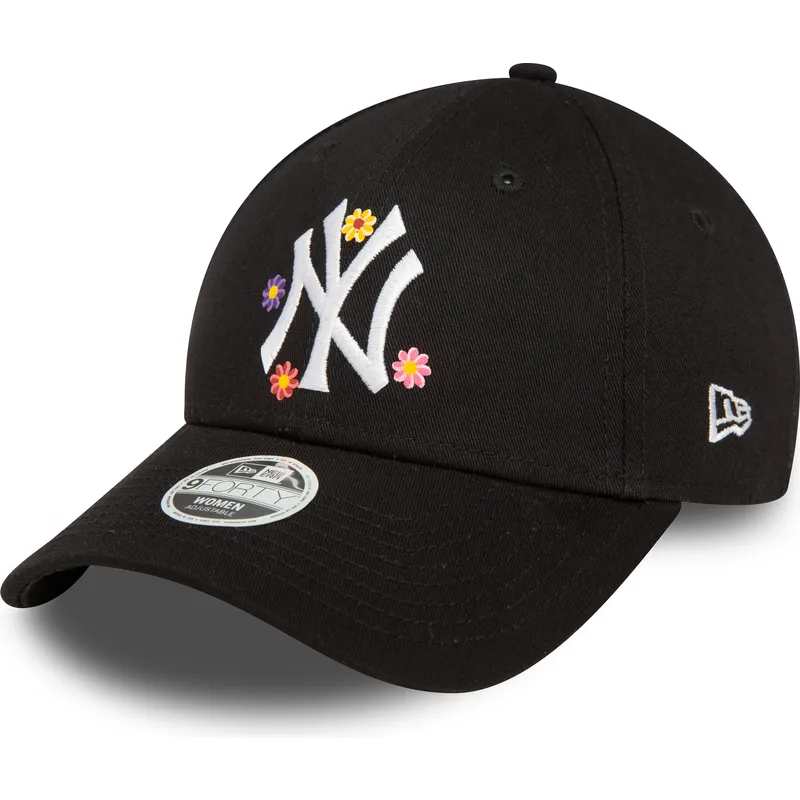 lippikset-kaareva-musta-saadettava-nauha-9forty-flower-new-york-yankees-mlb-new-era