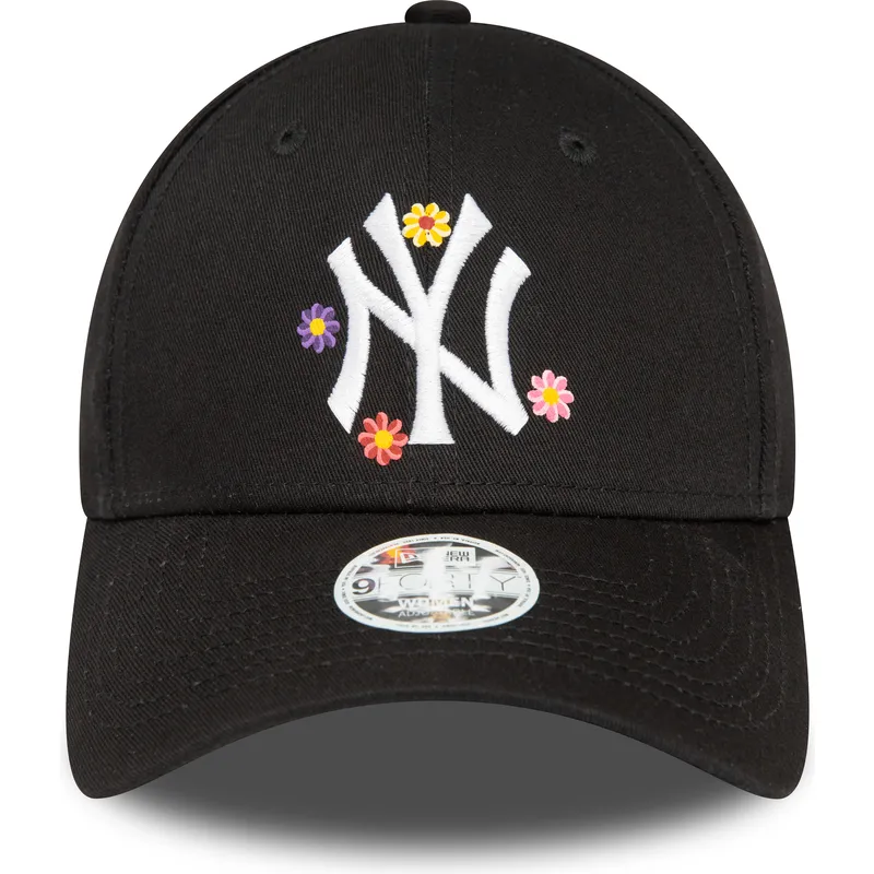lippikset-kaareva-musta-saadettava-nauha-9forty-flower-new-york-yankees-mlb-new-era