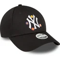 lippikset-kaareva-musta-saadettava-nauha-9forty-flower-new-york-yankees-mlb-new-era