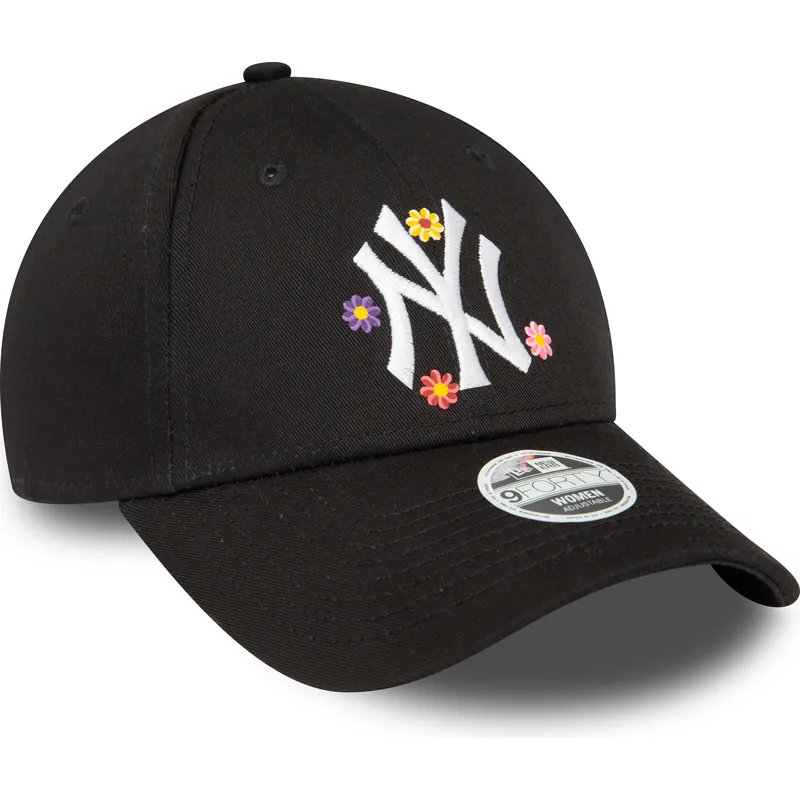 lippikset-kaareva-musta-saadettava-nauha-9forty-flower-new-york-yankees-mlb-new-era