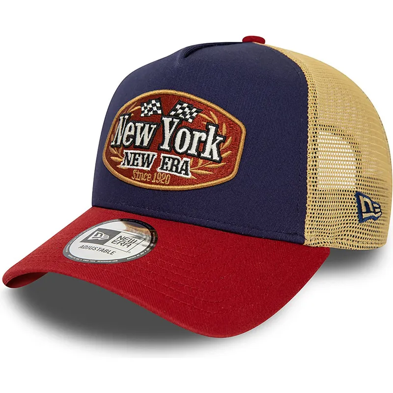 lippikset-kaareva-rekka-monivarinen-snapback-a-frame-patch-new-york-new-era