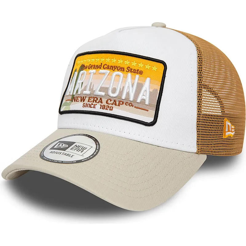 lippikset-kaareva-rekka-ruskea-snapback-a-frame-patch-arizona-new-era