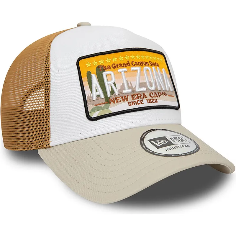 lippikset-kaareva-rekka-ruskea-snapback-a-frame-patch-arizona-new-era