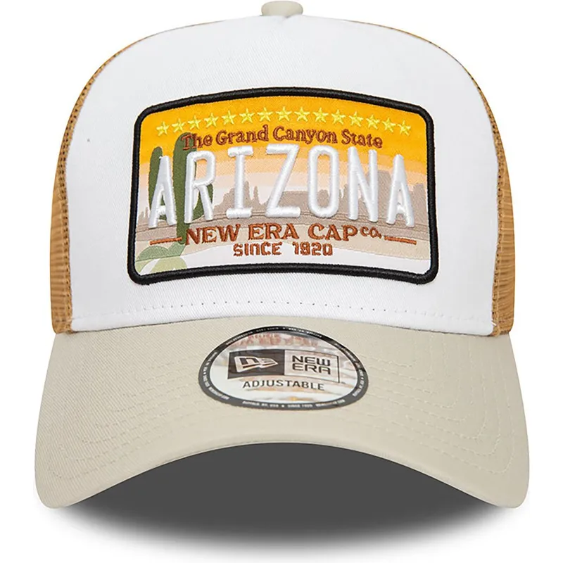 lippikset-kaareva-rekka-ruskea-snapback-a-frame-patch-arizona-new-era
