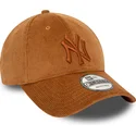 lippikset-kaareva-ruskea-saadettava-nauha-9forty-cord-new-york-yankees-mlb-new-era