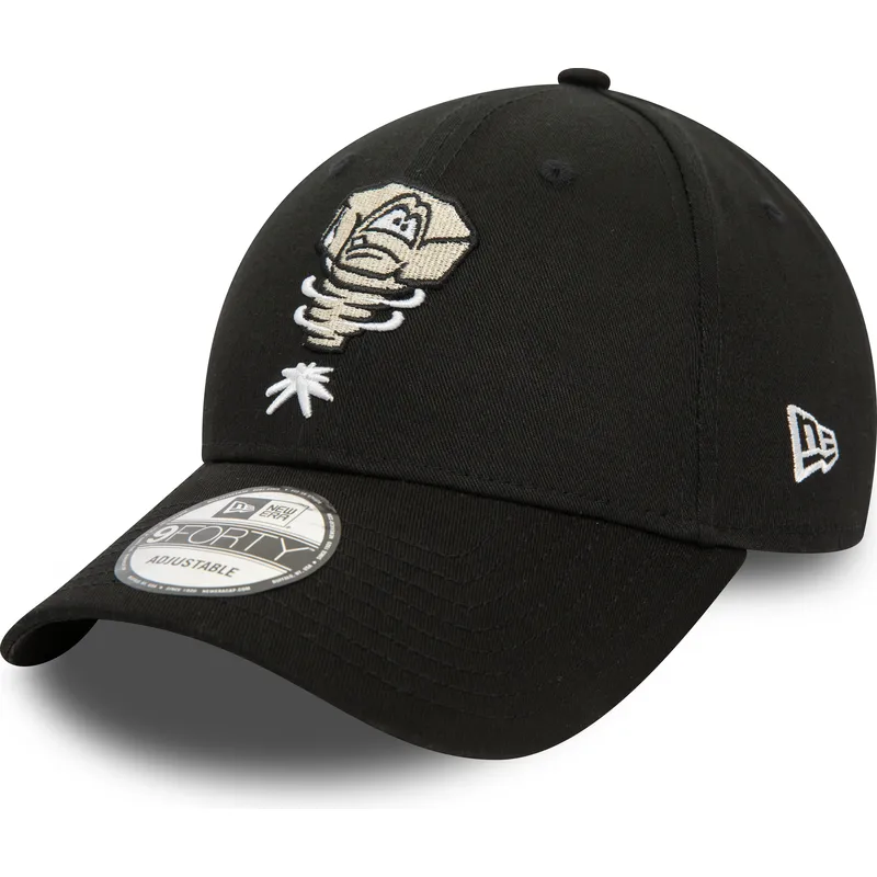 lippikset-kaareva-musta-saadettava-nauha-9forty-minor-league-lansing-lugnuts-milb-new-era