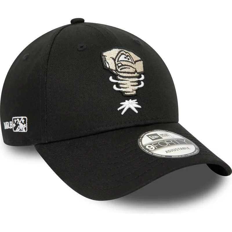 lippikset-kaareva-musta-saadettava-nauha-9forty-minor-league-lansing-lugnuts-milb-new-era