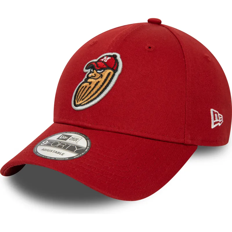 lippikset-kaareva-punainen-saadettava-nauha-9forty-minor-league-modesto-nuts-milb-new-era