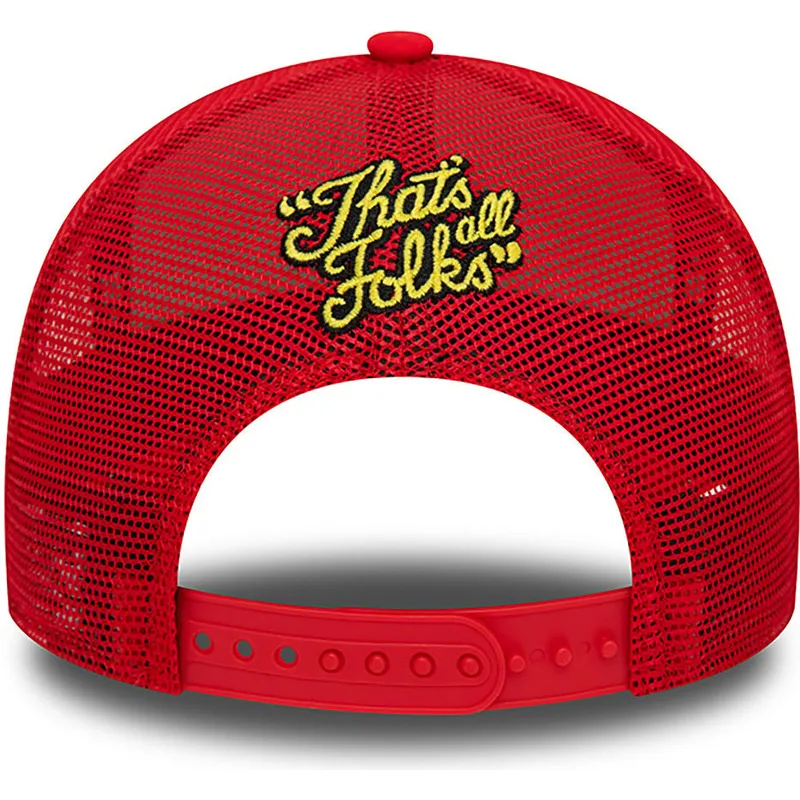 lippikset-kaareva-rekka-punainen-snapback-a-frame-character-pato-lucas-y-porky-pig-looney-tunes-new-era