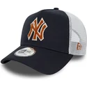 lippikset-kaareva-rekka-laivastonsininen-snapback-a-frame-boucle-new-york-yankees-mlb-new-era