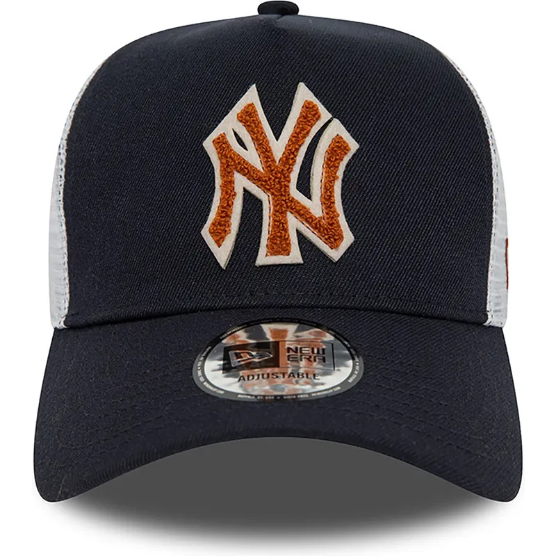 lippikset-kaareva-rekka-laivastonsininen-snapback-a-frame-boucle-new-york-yankees-mlb-new-era