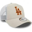 lippikset-kaareva-rekka-beige-snapback-a-frame-boucle-los-angeles-dodgers-mlb-new-era
