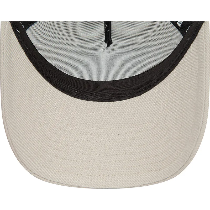lippikset-kaareva-rekka-beige-snapback-a-frame-boucle-los-angeles-dodgers-mlb-new-era