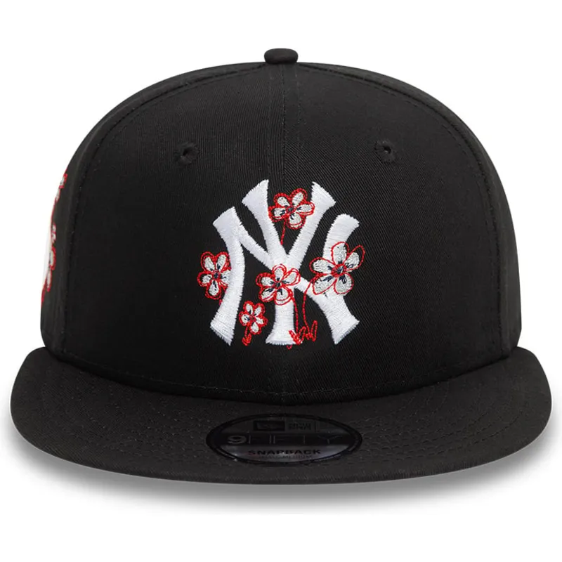 lippikset-littea-musta-snapback-9fifty-flower-icon-new-york-yankees-mlb-new-era