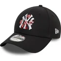 lippikset-kaareva-musta-saadettava-nauha-9forty-flower-icon-new-york-yankees-mlb-new-era