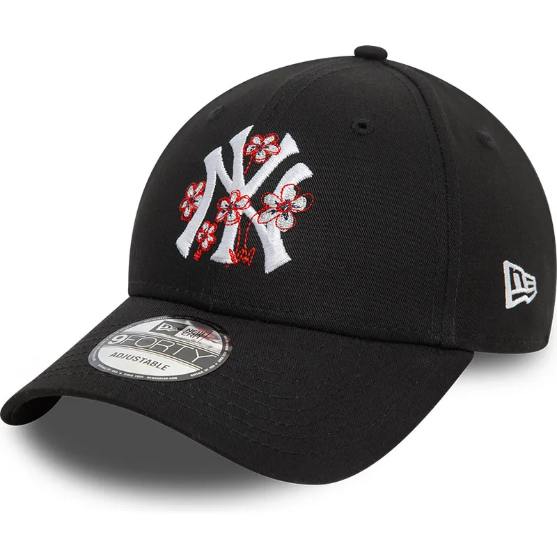 lippikset-kaareva-musta-saadettava-nauha-9forty-flower-icon-new-york-yankees-mlb-new-era