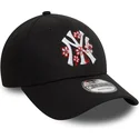 lippikset-kaareva-musta-saadettava-nauha-9forty-flower-icon-new-york-yankees-mlb-new-era