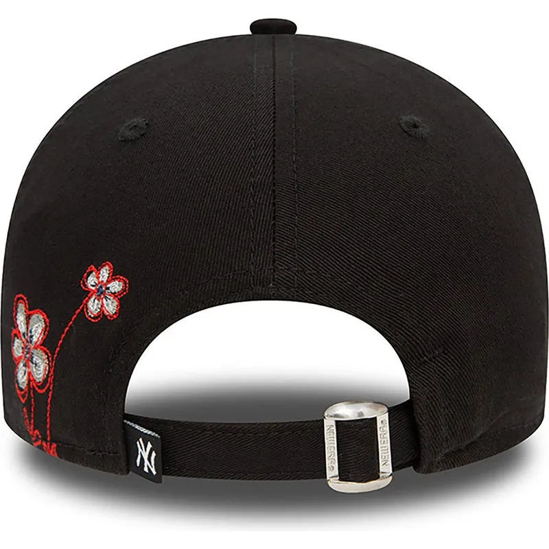lippikset-kaareva-musta-saadettava-nauha-9forty-flower-icon-new-york-yankees-mlb-new-era