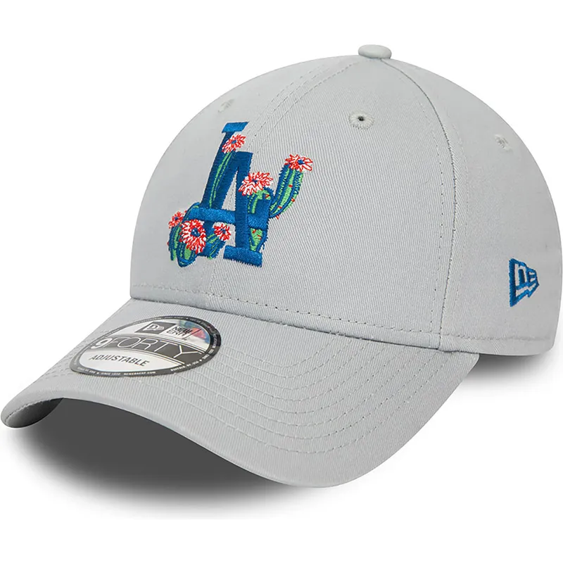 lippikset-kaareva-harmaa-saadettava-nauha-9forty-flower-icon-los-angeles-dodgers-mlb-new-era