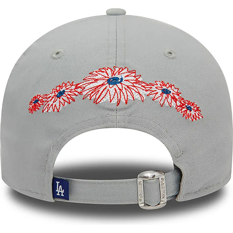 lippikset-kaareva-harmaa-saadettava-nauha-9forty-flower-icon-los-angeles-dodgers-mlb-new-era